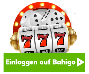 Slotrollen mit Sieben Symbolen und dem grünen Hinweis Einloggen auf Bahigo für Nutzer aus Bahigo Schweiz